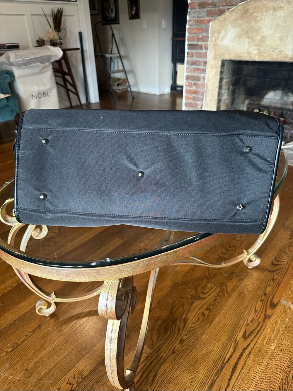 NWT NOBL Black Garment Fold to Duffel Travel Bag